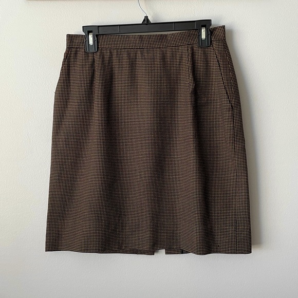 Vintage 100% Wool Canadian Made Woven Skirt Size 12 - Picture 1 of 15